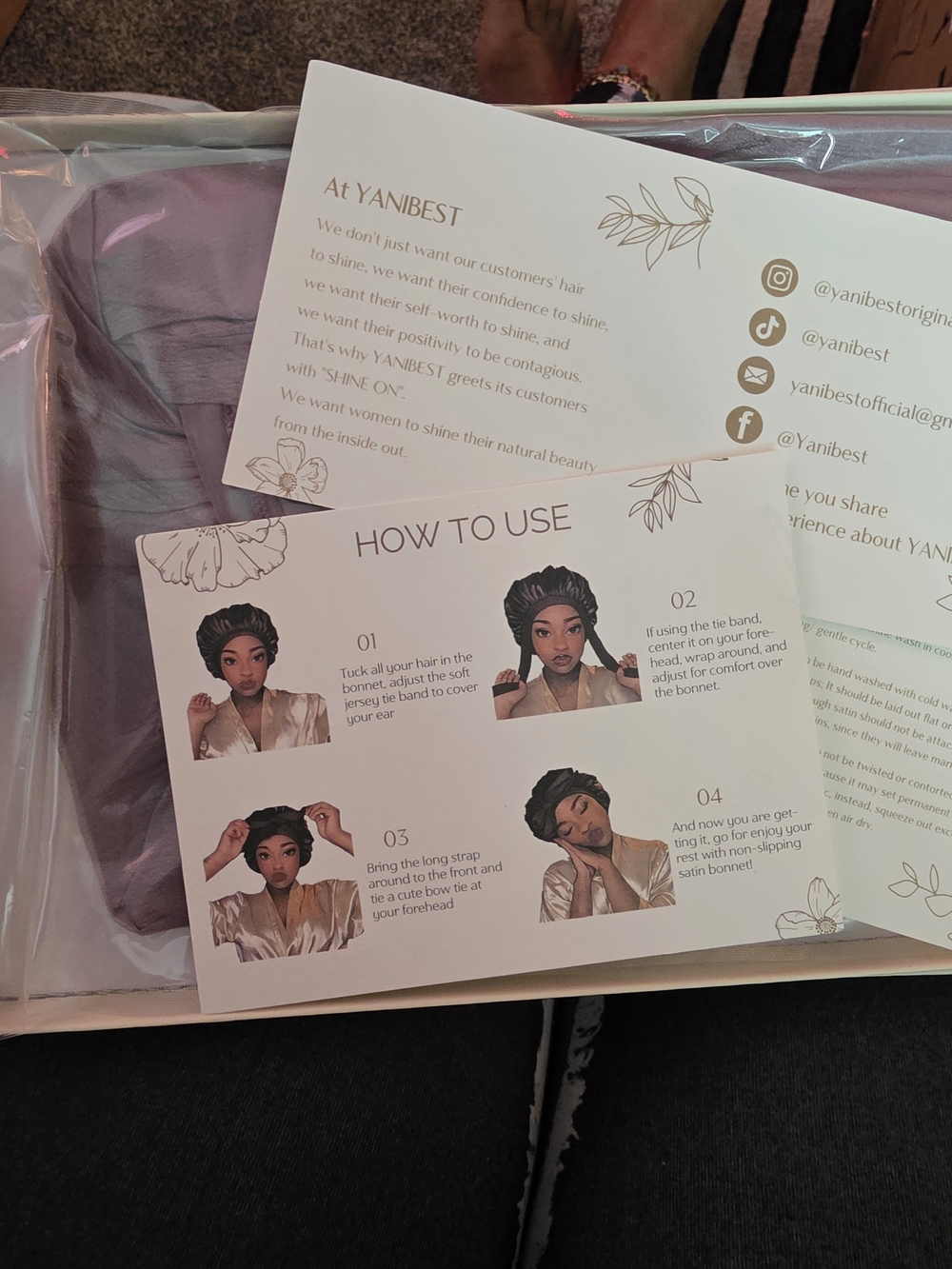 Satin Hair Bonnet - Purple